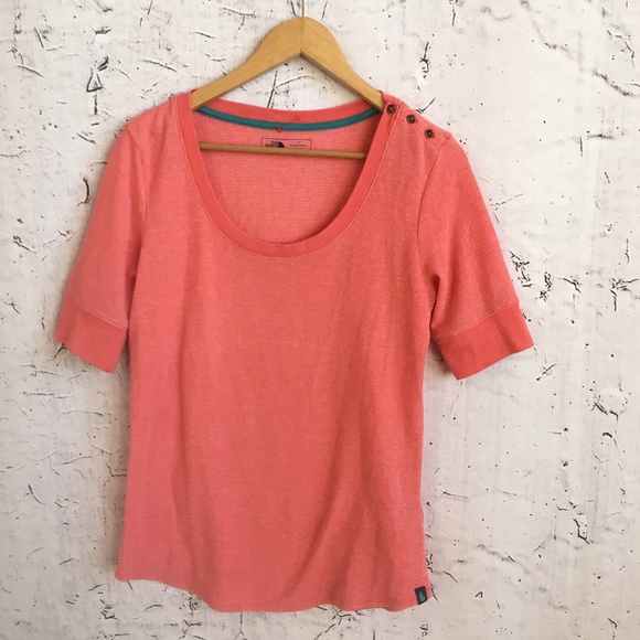 The North Face Tops - THE NORTH FACE PINK ORANGE SHIRT L The North Face Tops - THE NORTH FACE PINK ORANGE SHIRT L